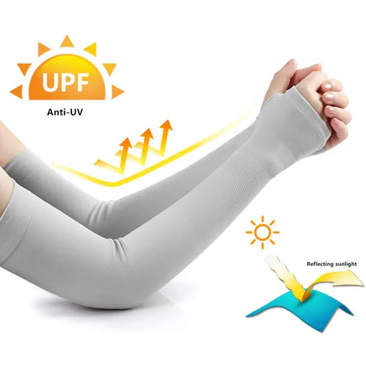 Ice Fabric Arm Sleeves Sun Protection Arm Cooling Sleeve Cuffs UV Protection Breathable Quick Dry Running Arm Sleeves For outdoor sports